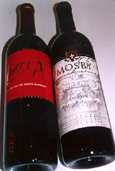 美國加州專製意大利品種釀酒的Mosby 酒莊○三年新出品 2000 Mosby Lagrein 及 Lucca 兩種紅酒