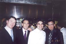 「Jean Georges」法國食府領班James Hanly、酒師Patrick Bickford、執行大廚Gabriel Kreuther與筆者。